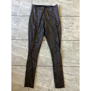 Commando Faux Leather Control Leggings Brown High Waist SLG01 Size L